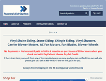 Tablet Screenshot of forwarddistributors.com